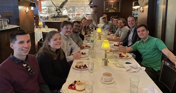 Students enjoying lunch at Capitol Grille.