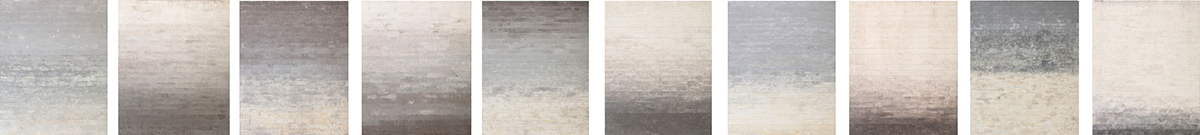 Pegan Brooke, S-05 to S-114. Opposing gradients of tan, gray, and taupe. 