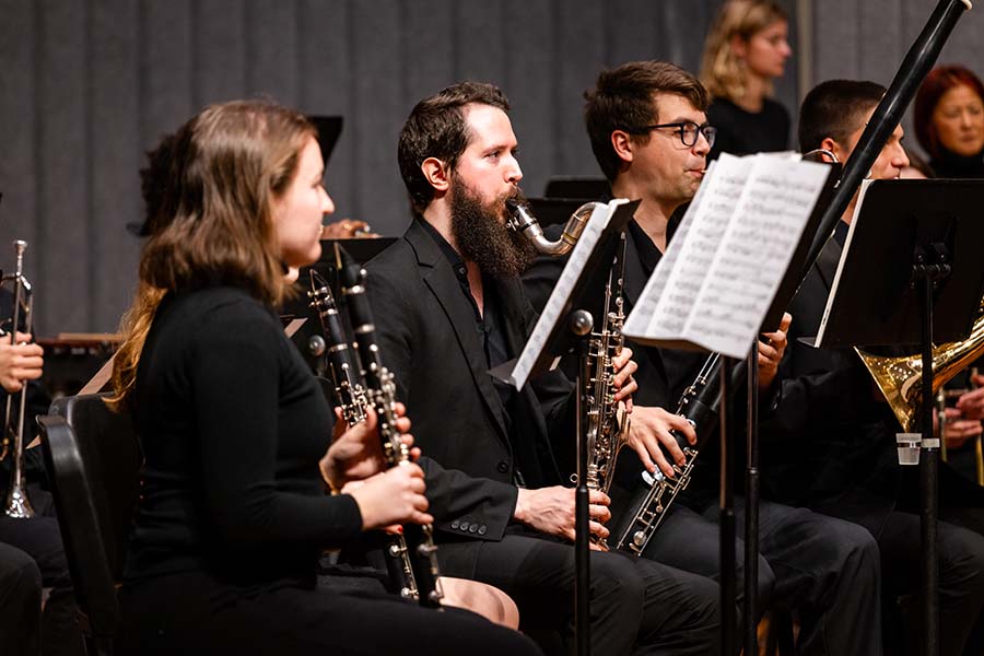 Woodwind section of AU Symphonic Band