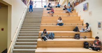 American University Students Studying on Campus