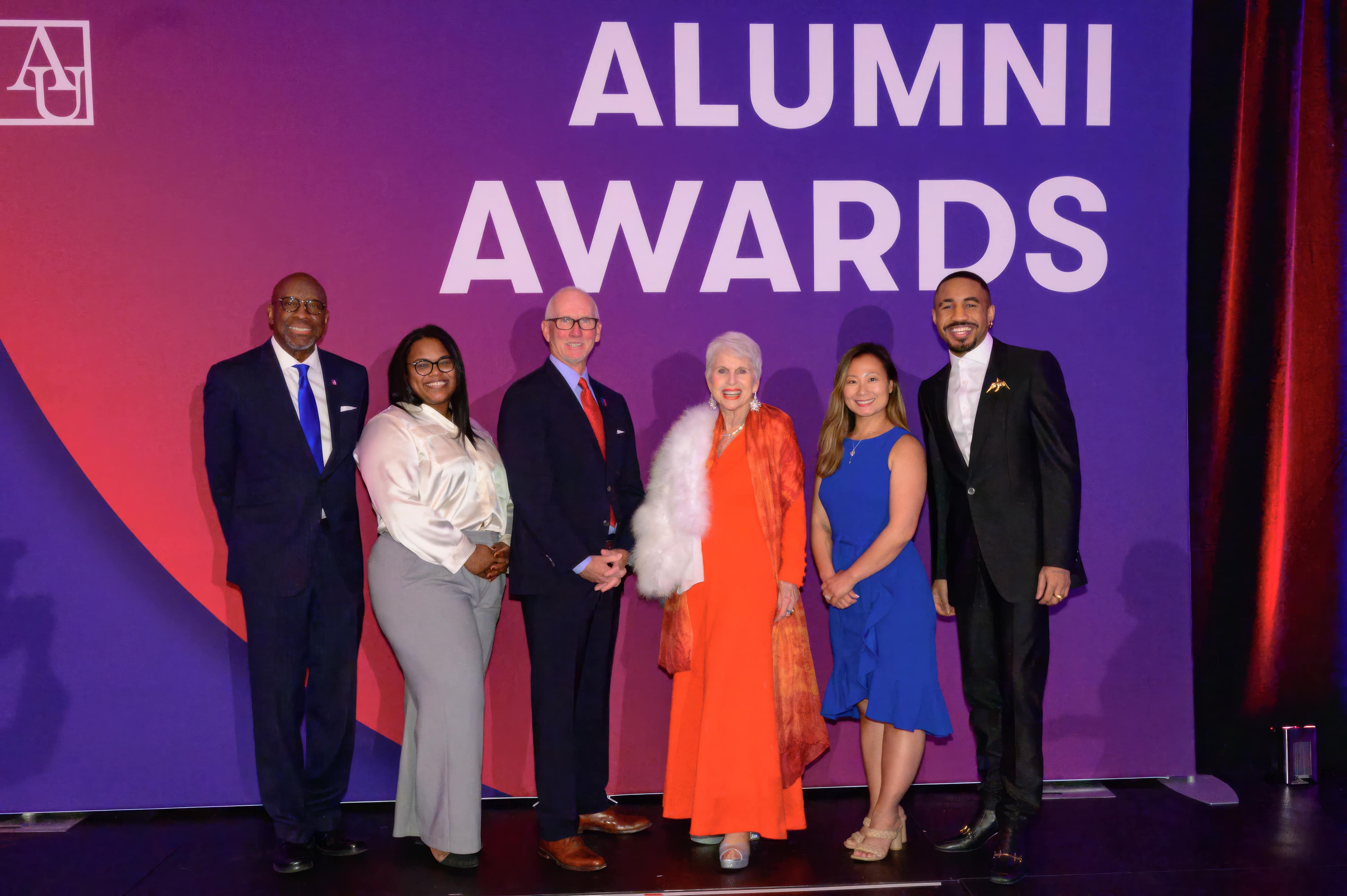 Awardees on stage.