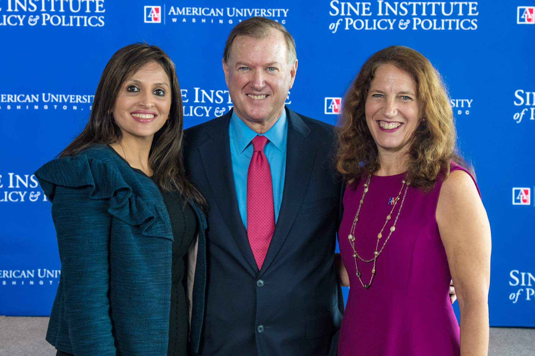 Samira Sine, Jeff Sine, and Sylvia Burwell.