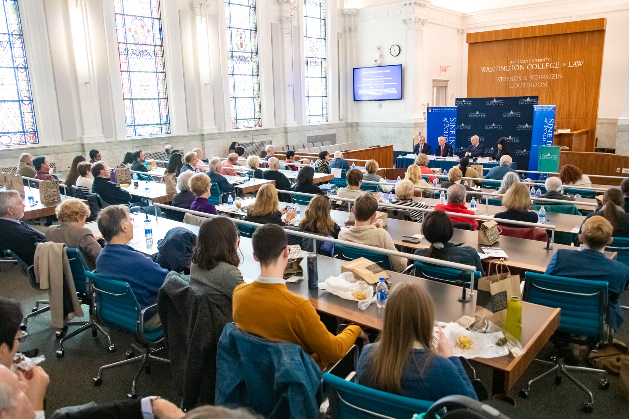 Guests in attendance at a Sine Institute event at the Washington College of Law