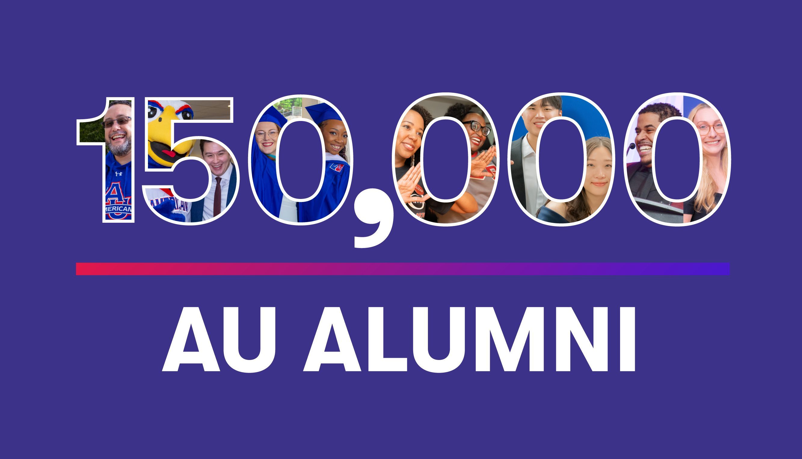 150,000 AU Alumni cutout