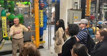 Mark Freedman of Facilities Management explains how the heating plant operates.