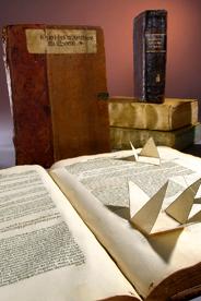 Display of books from Artemas Martin Collection