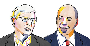 Professor James Thurber and Senator Cory Booker