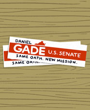 Gade campaign sticker