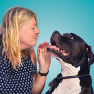 Stephanie DeStefano and her dog, Bandit