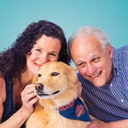 Michael Manson and Marianne Noble and their dog, Teddy