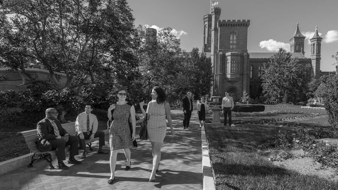 alumni by the Smithsonian castle