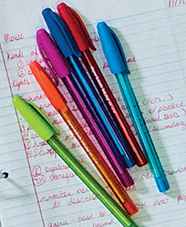 colored pens