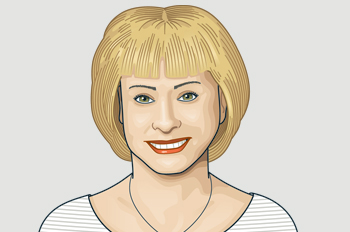 illustration of Kathy Reichs