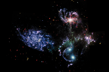 Stephan’s Quintet, a visual grouping of five galaxies