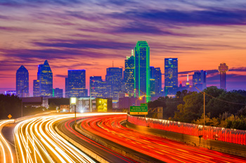 Houston skyline at night