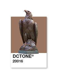 Bronze eagle statue