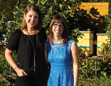 Brittany Stewart and Lillie Rosen at the DC Greens garden