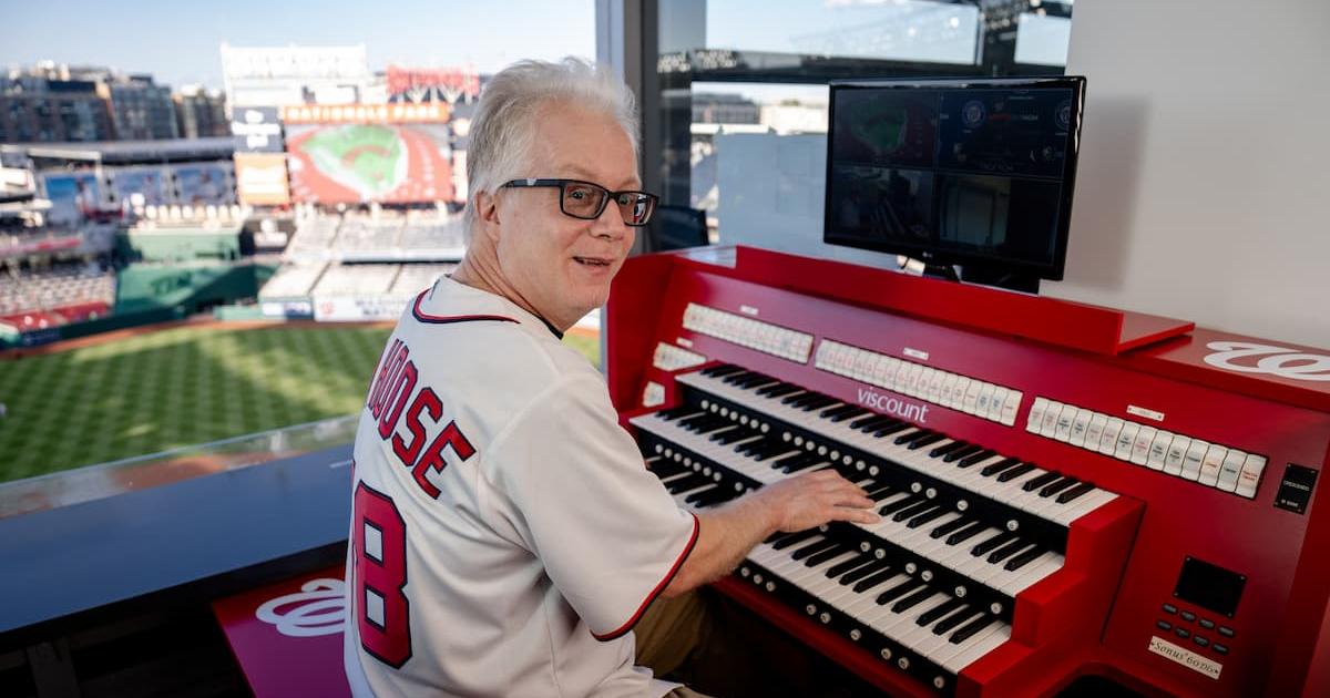 Matthew Van Hoose has been the Nationals organist since 2010. Courtesy of the Washington Nationals Baseball Club