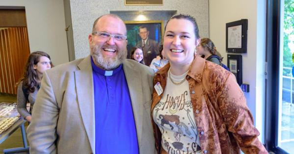 Rev. Eric Doolittle and Kay associate director Morgan Redmond. Photo by Jeff Watts.