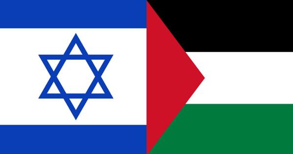 Israeli and Palestinian Flags