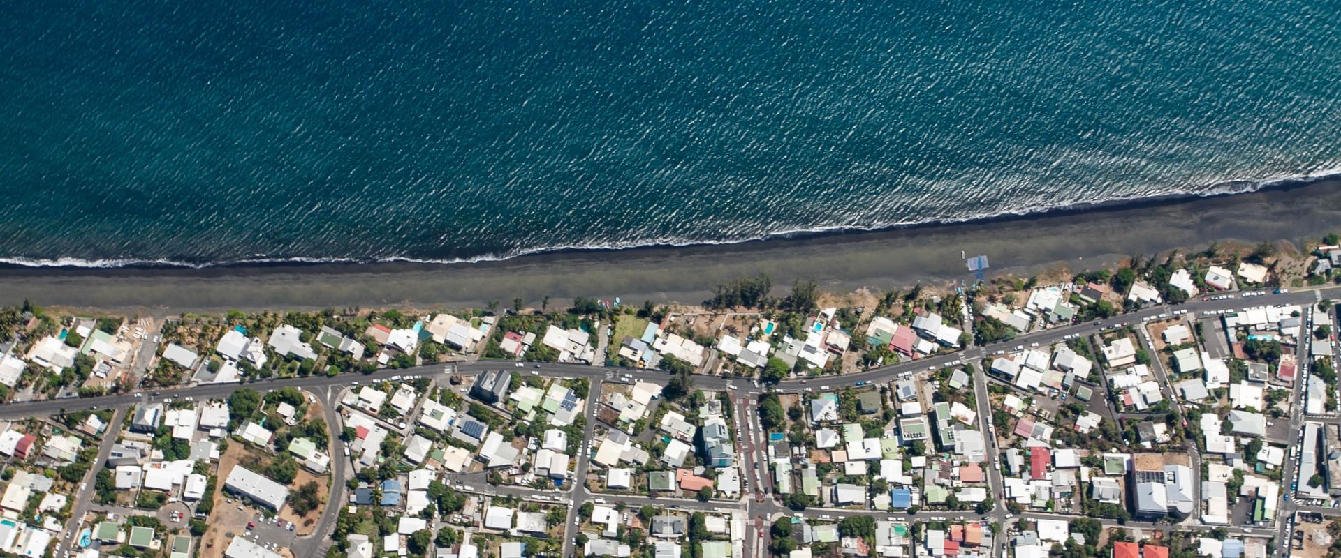 coastline road with houses