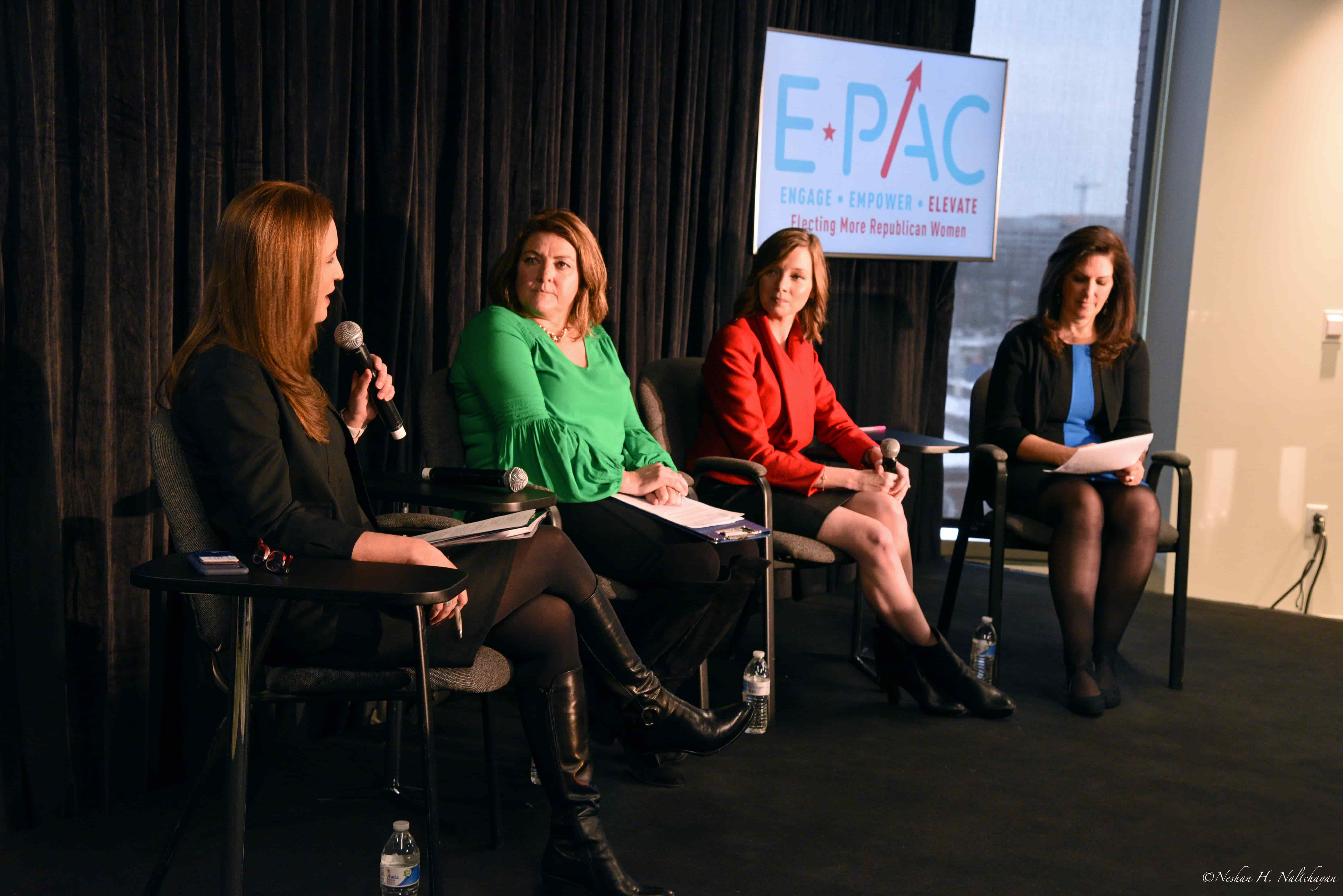 Betsy and panel speaking at the event