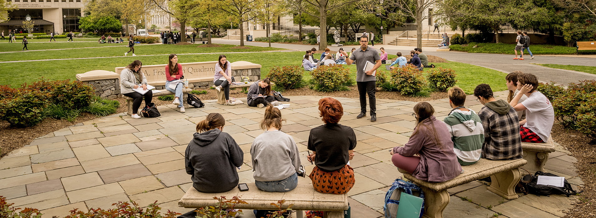 Students on campus