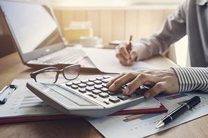 Person working at desk