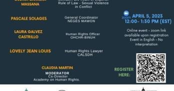 Sexual Violence in the context of organized crime in Haiti: Latest developments