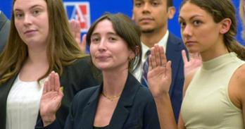 Honoring Excellence: Judge Moxila A. Upadhyaya Swears in AUWCL Clinic Students