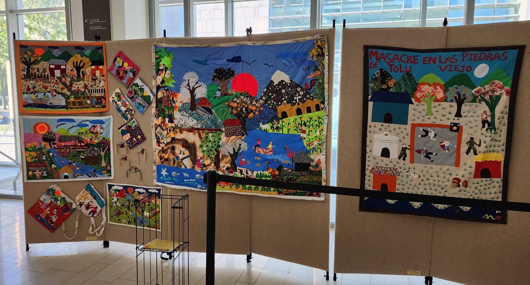 Exhibition of the work of the Weavers of Mampuján at the Washington College of Law