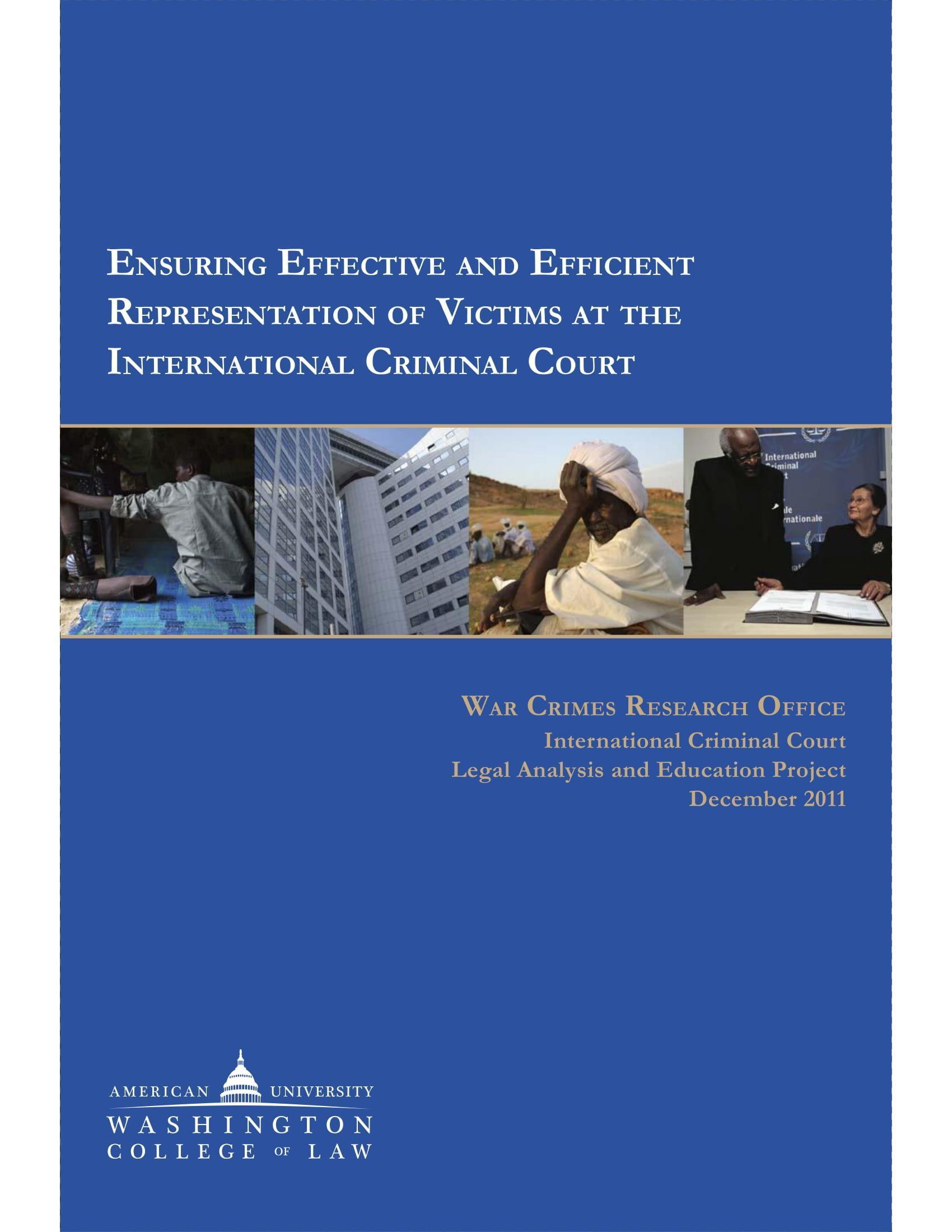 Report 15: Ensuring Effective and Efficient Representation of Victims at the International Criminal Court