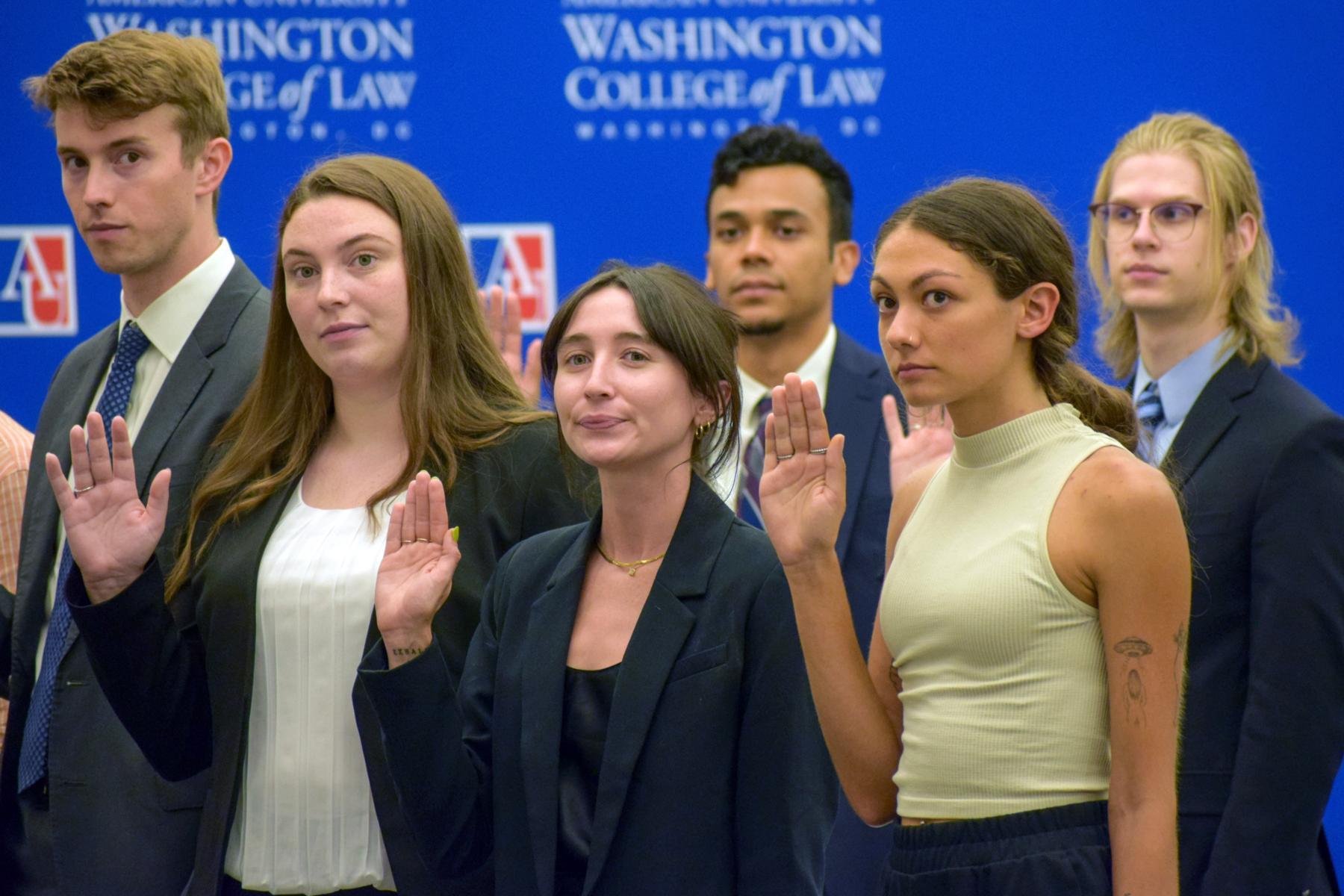 Clinic students being sworn in 