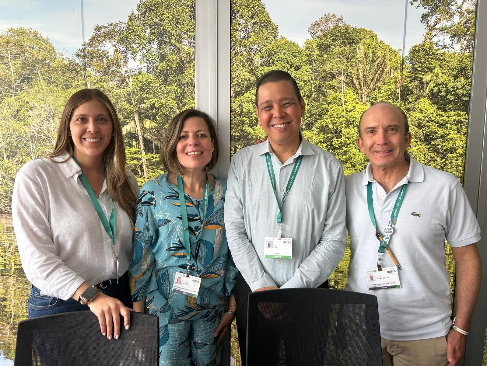 From left to right: Maria Juliana Pedrazza LL.M, Professor Claudia S. de Windt LL.M, Felix Wing Solis LL.M, Gustavo Alanis Ortega LL.M